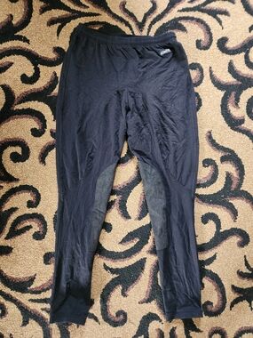 Kerrits Riding Skinny Pants With Patches Black Drawstring Thermal XL
